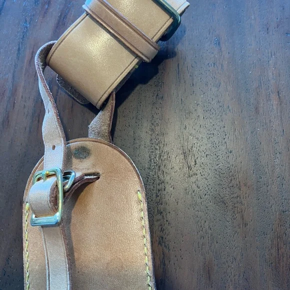 Louis Vuitton Brown Leather Luggage Tag - Picture 4 of 6